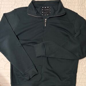 Denim & Flower Dark Green Quarter-Zip Sweatshirt